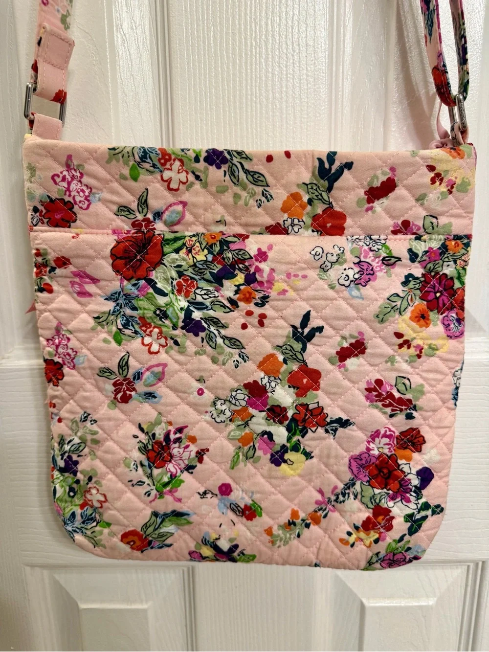 Vera Bradley Pink Floral Quilted Crossbody Bag